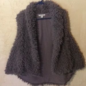 Furry purple vest